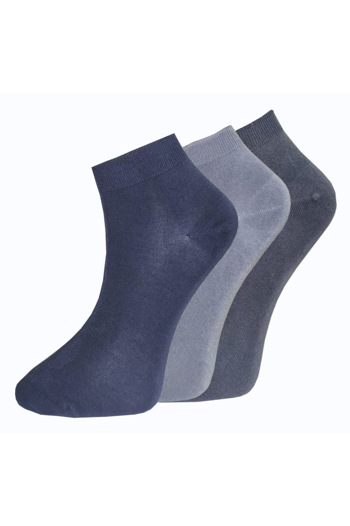 Ek İp 3'lü Mevsimlik Bambu Dikişsiz Unisex Patik Çorap
