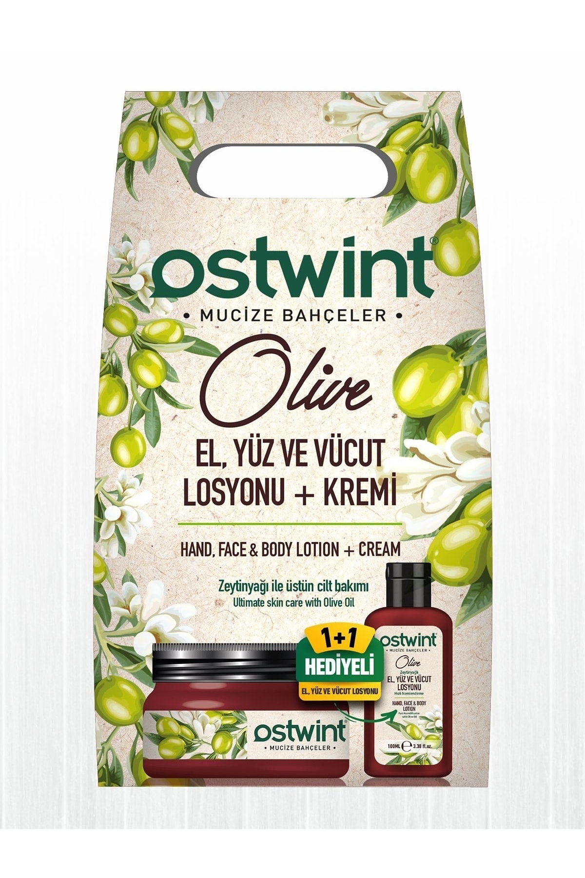 Ostwint Zeytin Yağlı Krem & Losyon 300ml 100 ml Hediyeli