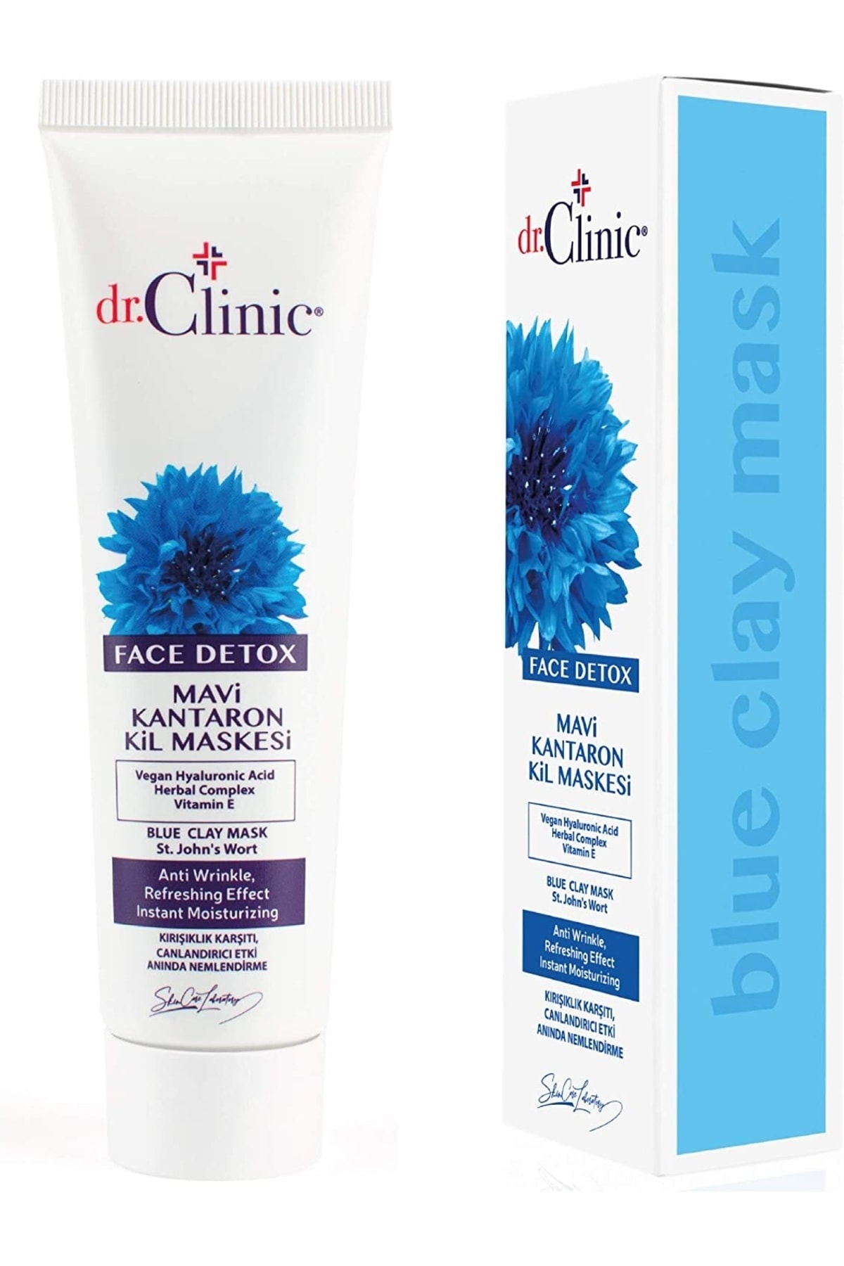 Dr. Clinic Mavi Kantaron Kil Maskesi 100 Ml (kırışıklık Karşıtı) Mavi Maske