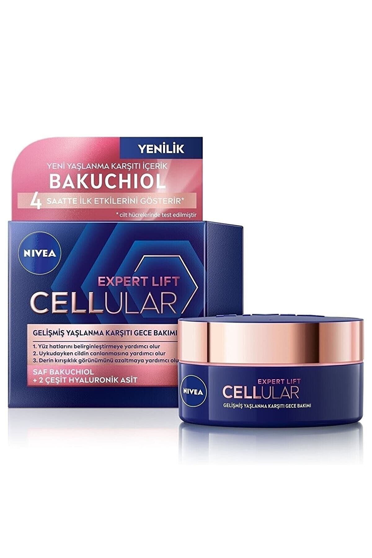 NIVEA Yeni Cellular Expert Lift Spf30 Gelişmiş Yaşlanma Karşıtı Gece Yüz Kremi 50 Ml