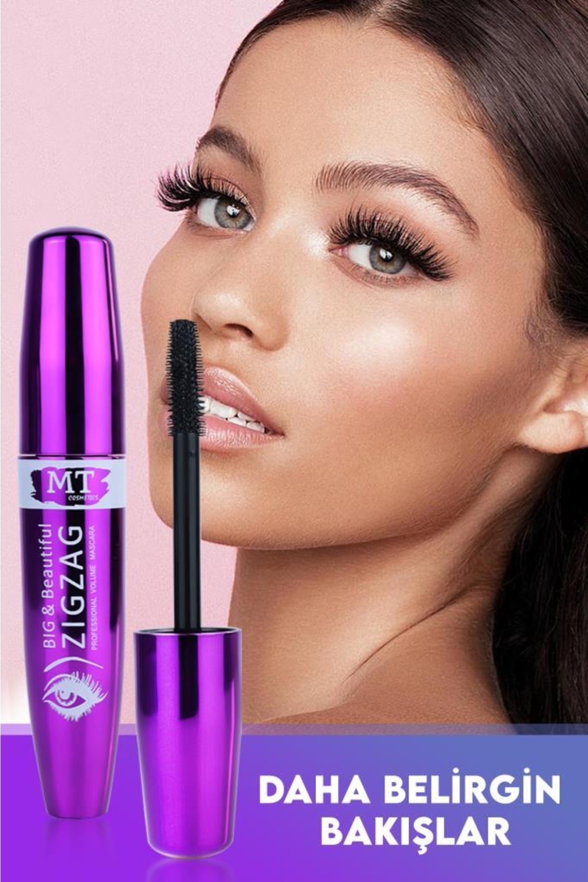 Makeuptime Zigzag Mor Ambalajlı Big Beautiful Volume Maskara