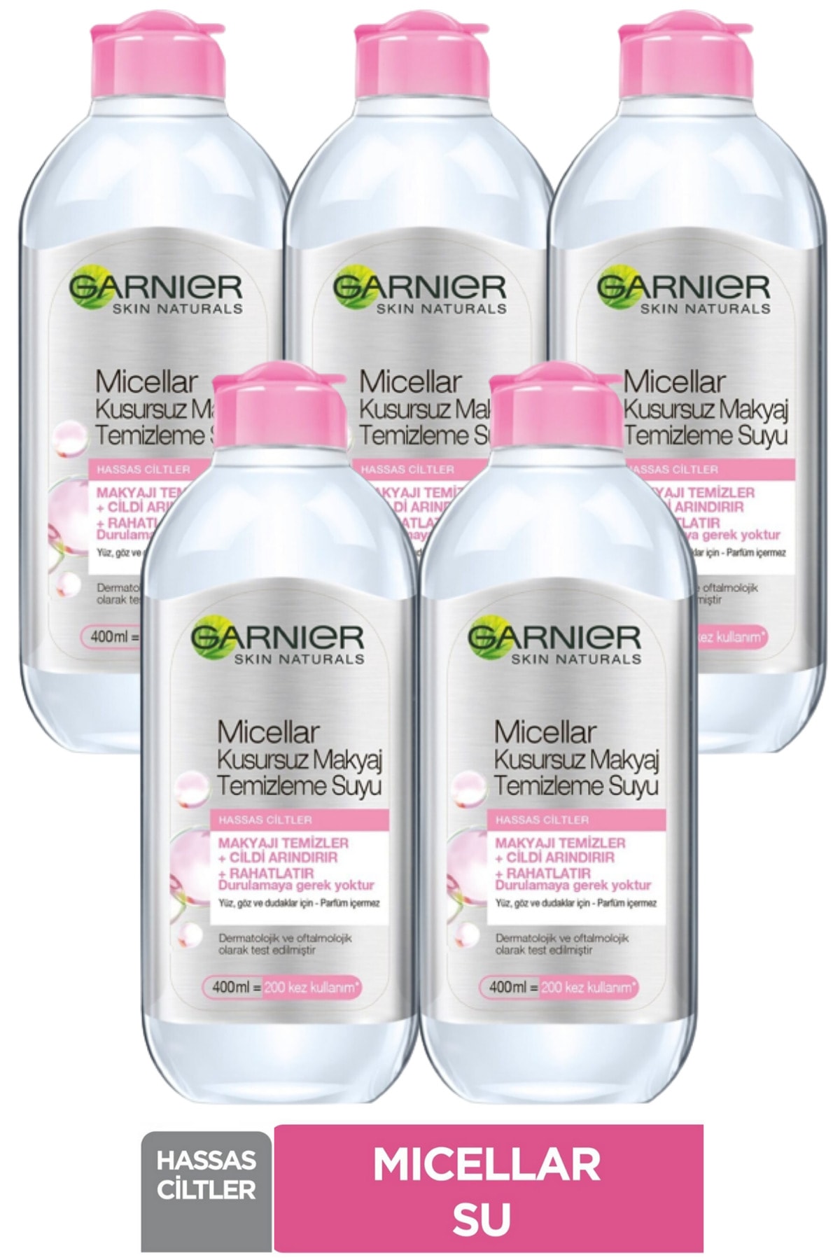 Garnier Micellar Kusursuz Makyaj Temizleme Suyu 400 Ml 5 Adet