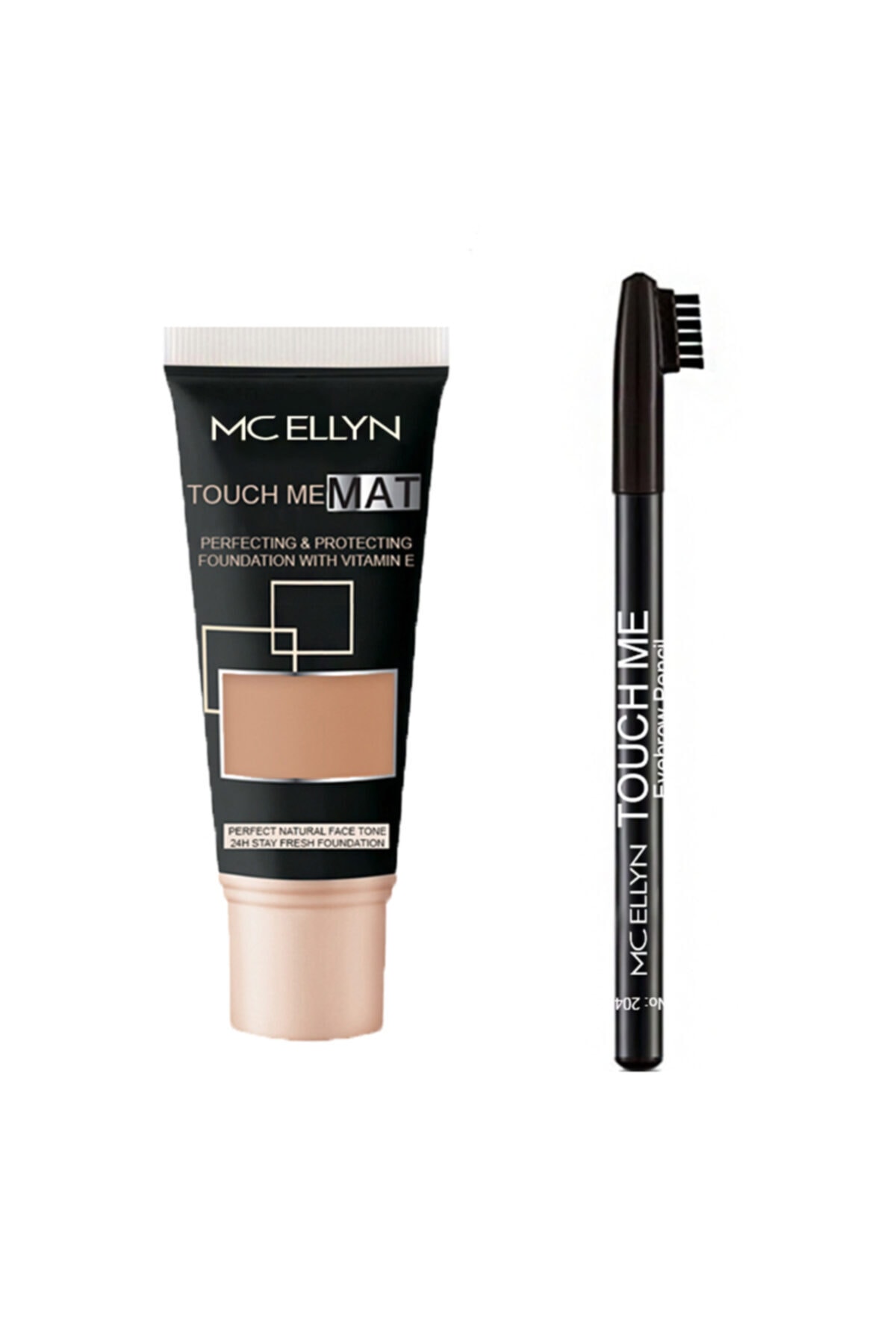 Mcellyn Touch Me Mat Fondöten + Kaş Kalemi 4