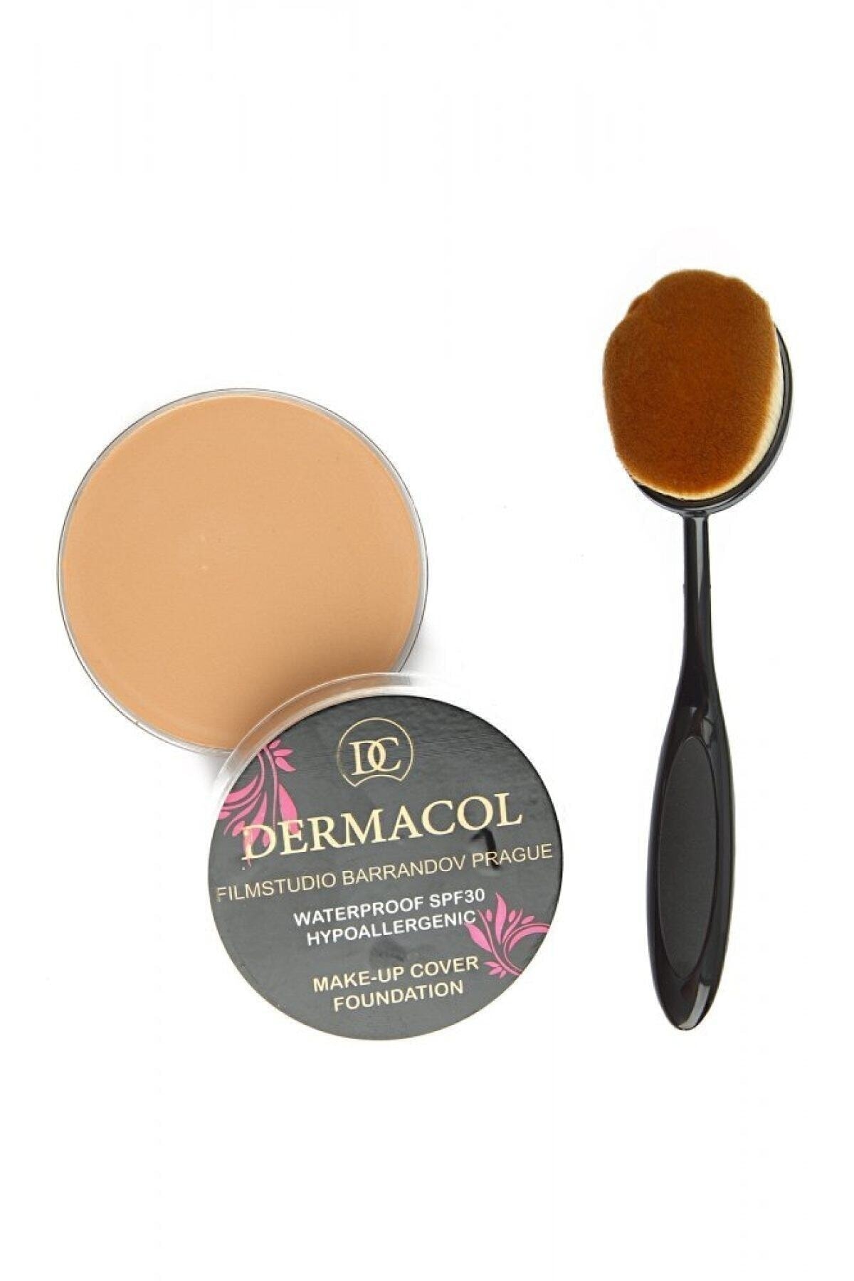 Makeuptime Dermacol Akiska Takı Kozmetik Porselen Kapatıcı Fırça Hediyeli(210 Orta Ton)