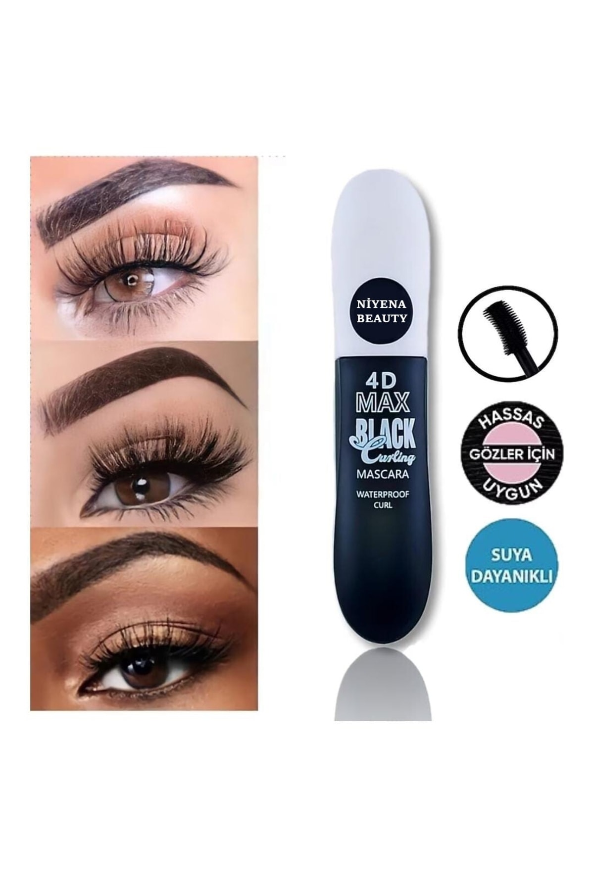 NİYENABEAUTY Cosmetics Hacim Etkili Siyah Maskara - Thick Volume