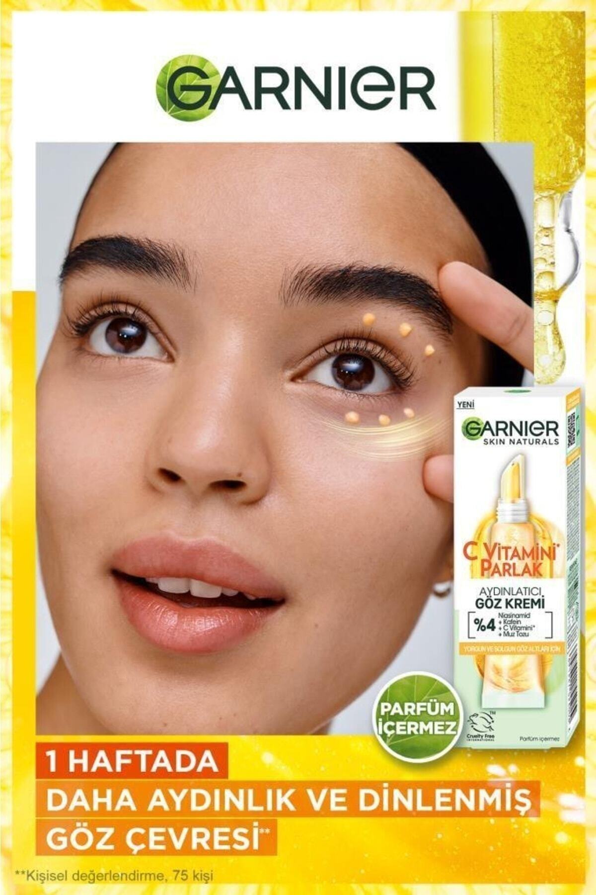Garnier Orjinal Yeni Ürün Vegan Formül C Vitaminli Gözçevresi Kremi Parlak Aydınlatıcı Garnir 15ml