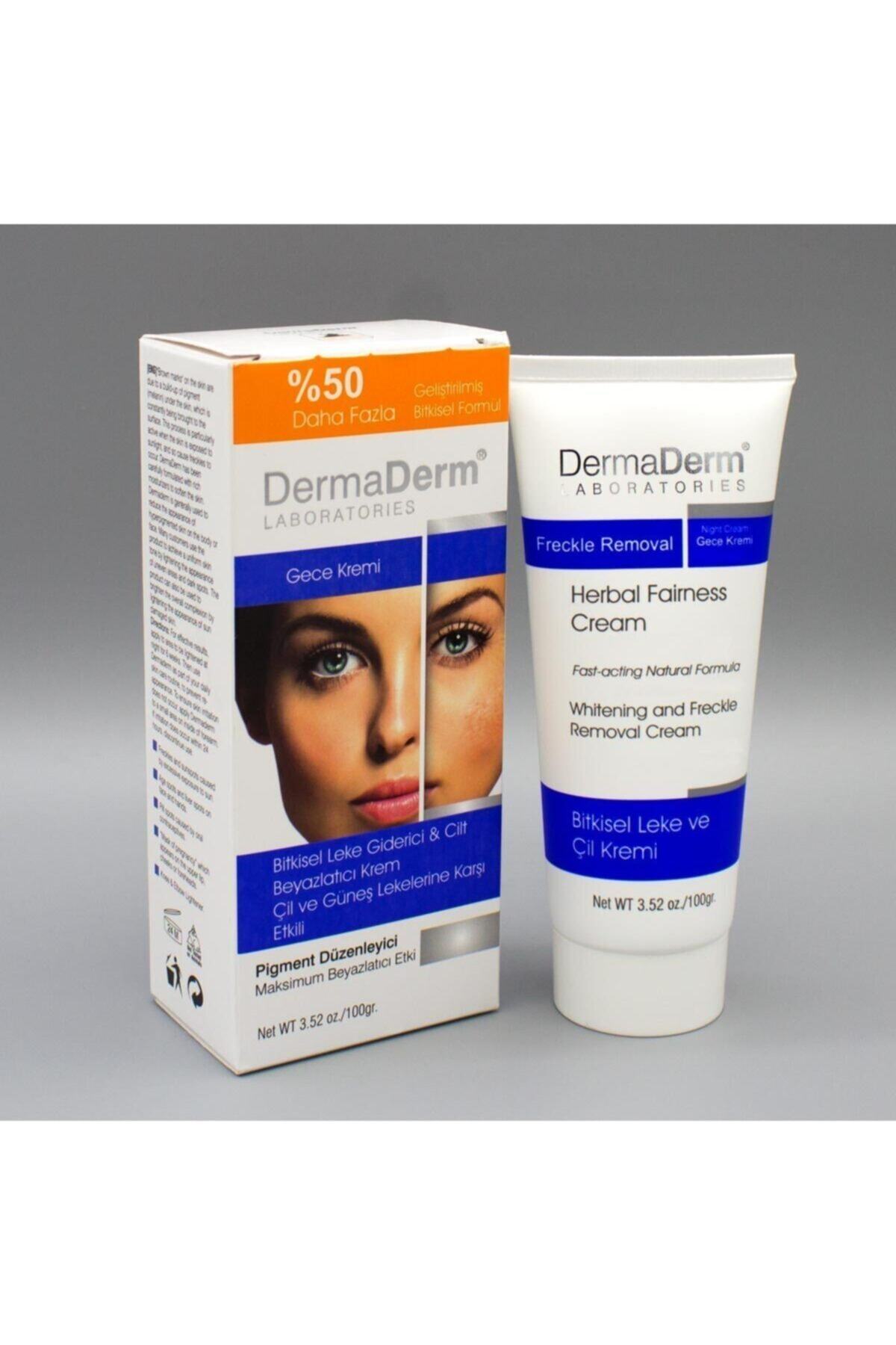 DermaDerm Bitkisel & Cilt Beyazlatıcı Gece Kremi 100 ml.