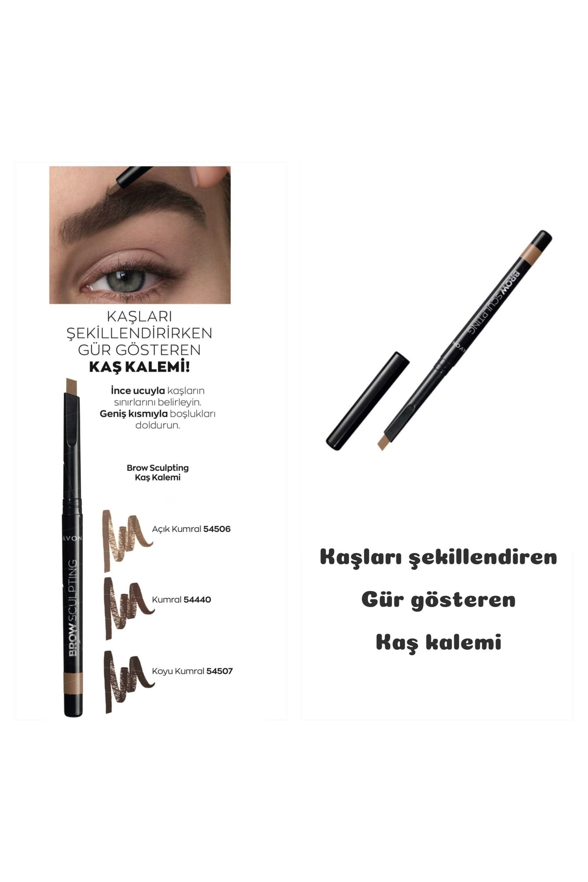 AVON Brown Sculpting Kaş Kalemi Şekillendiren-gür Gösteren