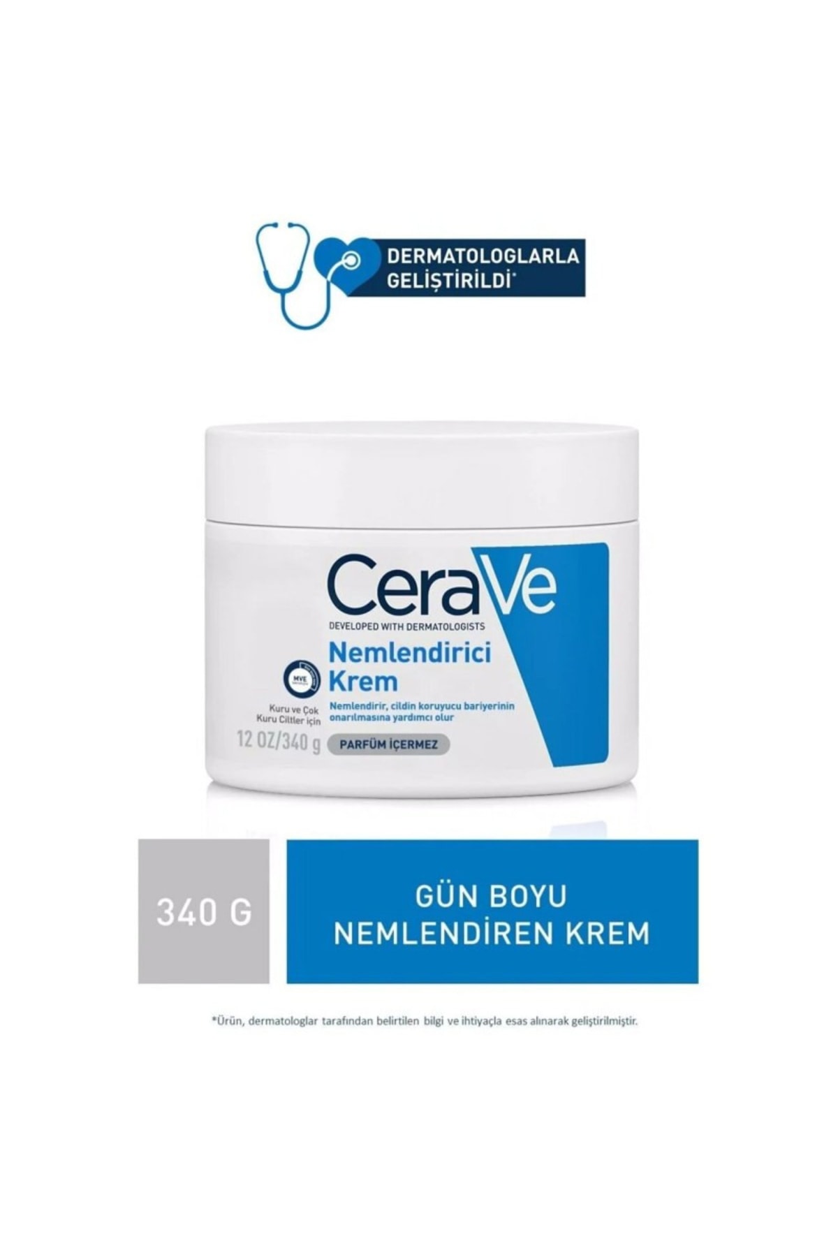CeraVe Nemlendirici Krem Kuru Ciltler Seramid Ve Hyalüronik Asit Içerikli Yüz Vücut 340gr