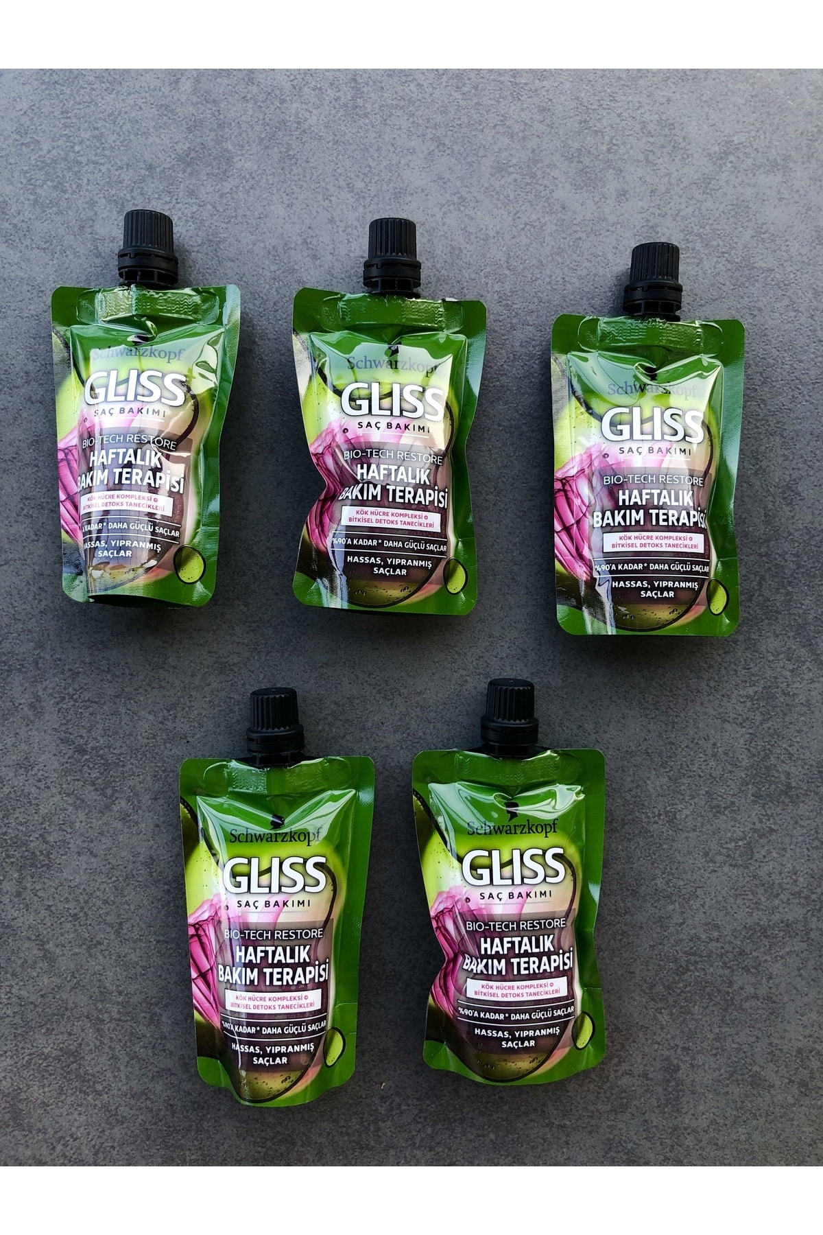 Gliss Bio Tech Restore Haftalık Saç Bakım Terapisi 50 Ml 5 Adet