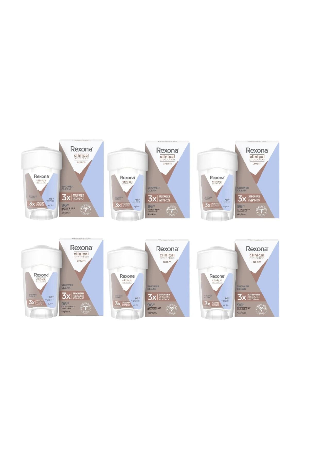 Rexona Clinical Protection Shower Clean 6 Adet