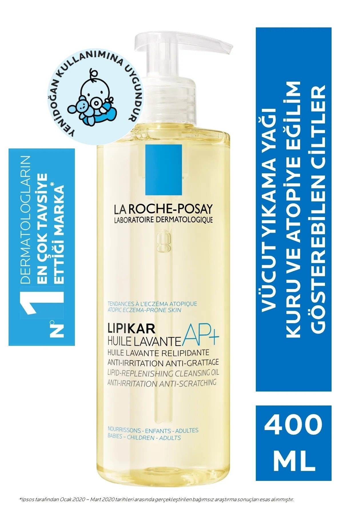 La Roche Posay Lipikar Ap+ Vücut Yıkama Yağı 400 ml Hassas ve Kuru Ciltler