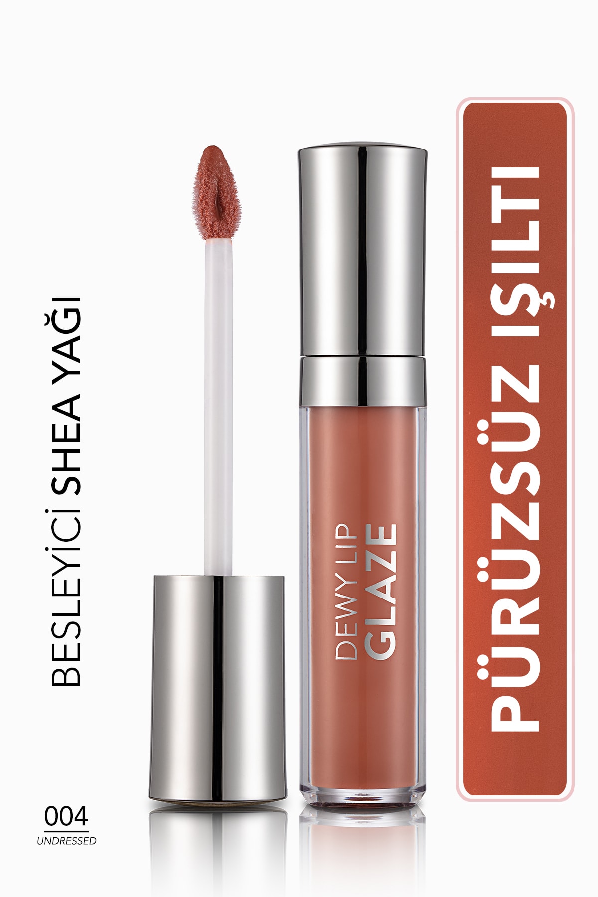 Flormar Besleyici Dudak Parlatıcısı (TEN) - Dewy Lip Glaze - 004 Undressed - 8690604618668