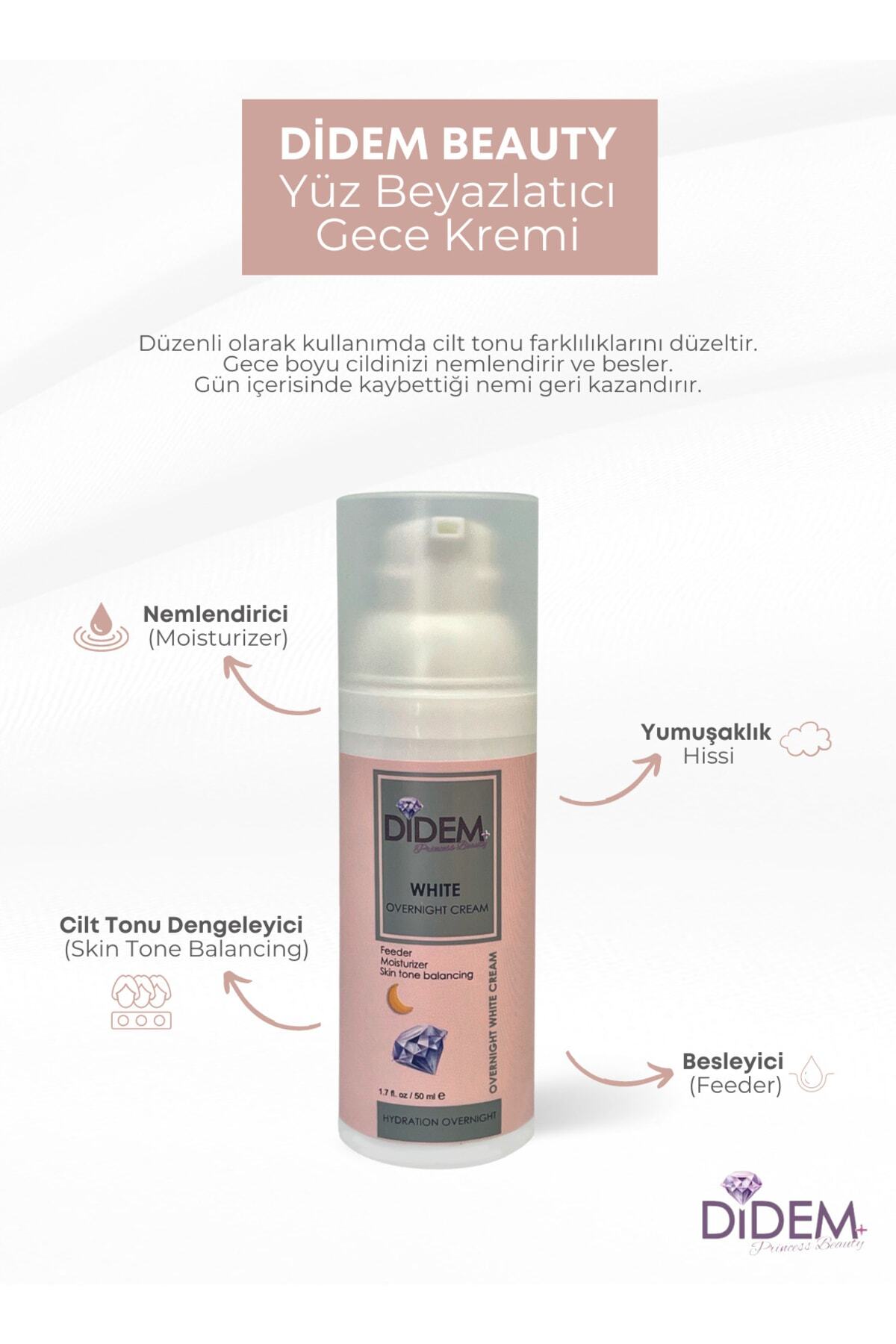 DIDEM BEAUTY Beyazlatıcı ve Nemlandirci Gece Kremi 50 ml