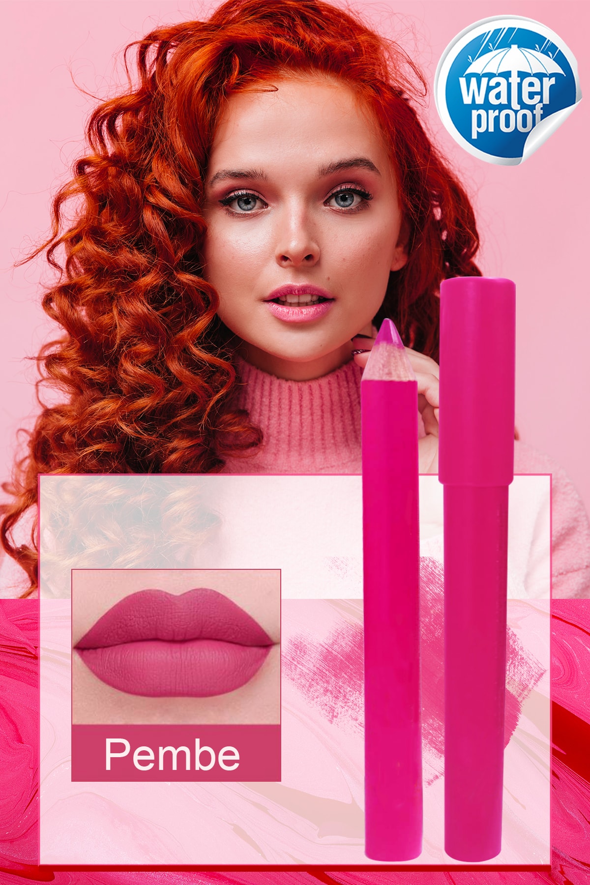 Uniquem Rns Mat Dudak Kalem Ruj Matte Lipstick Crayon Ultra Xl43a Pink