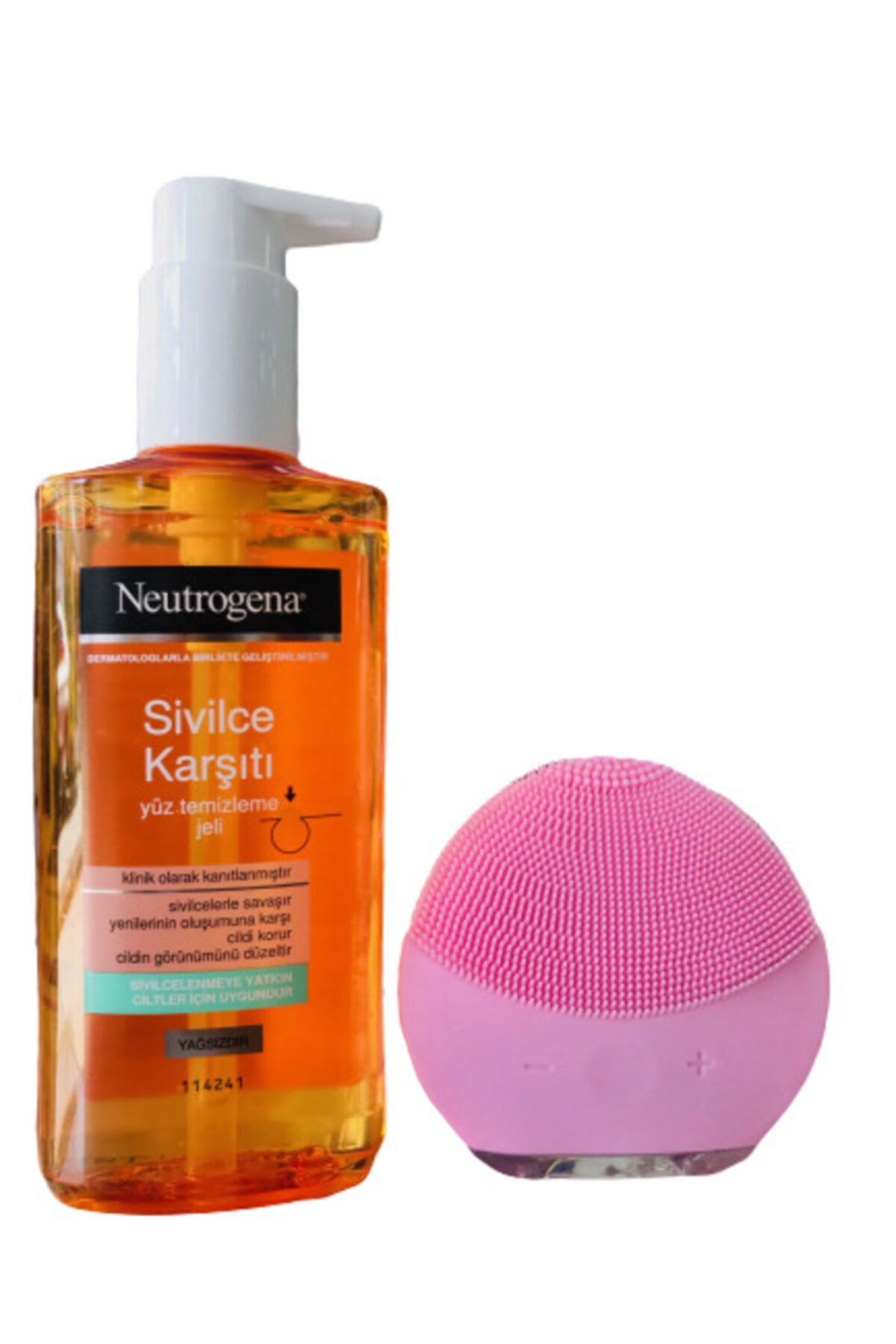 Neutrogena Sivilce Karşıtı Yüz Temizleme Jeli 150ml + Forever Cilt Temizleme Ve Masaj Aleti