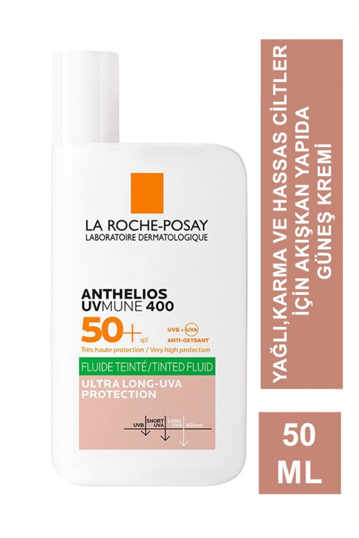 La Roche Posay Anthelios Oil Control Fluid Renkli Yüz Güneş Kremi 50 Ml