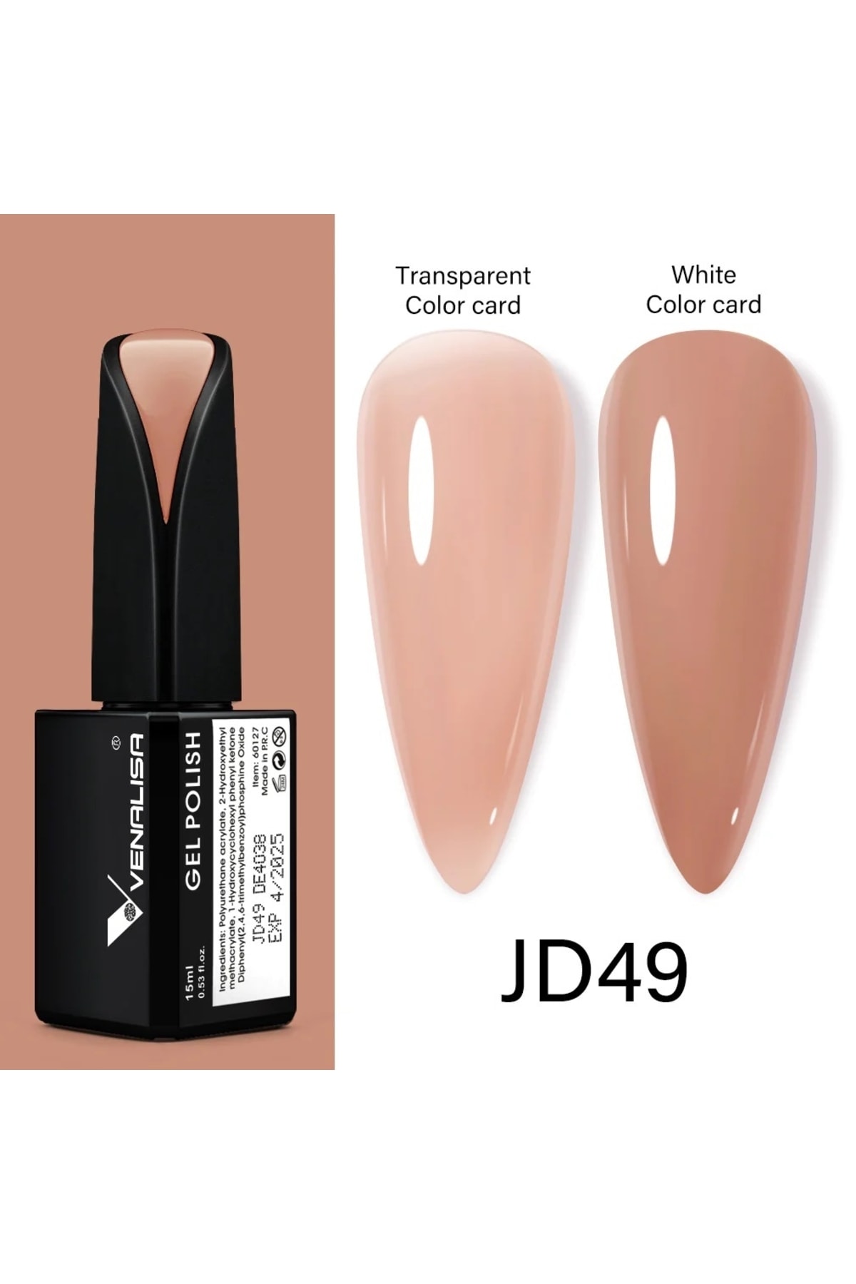 Venalisa 15 Ml Uv Led Kalıcı Oje Transparan Seri Jd49