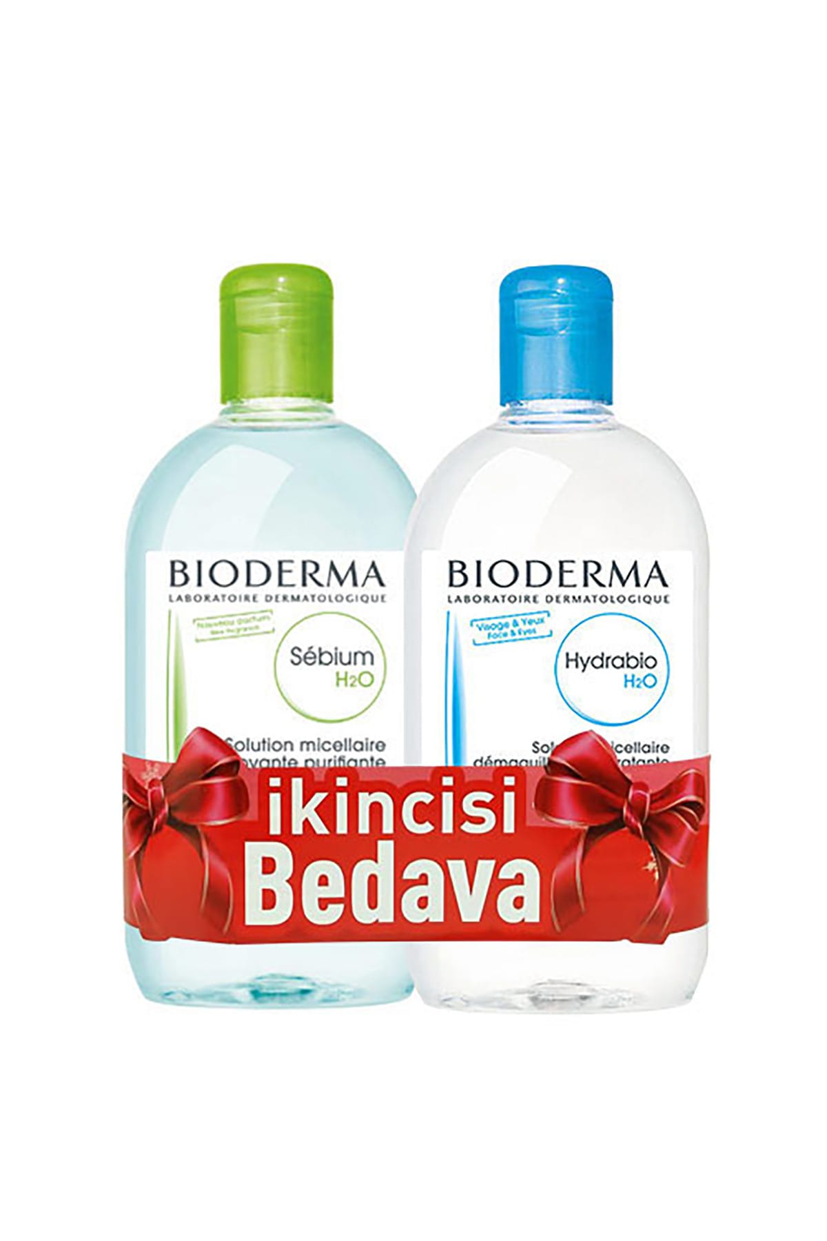 Bioderma Sebium H2O 500 ml + Hydrabio H2O Misel Solüsyon 500 ml sensibio-hydrabio-set