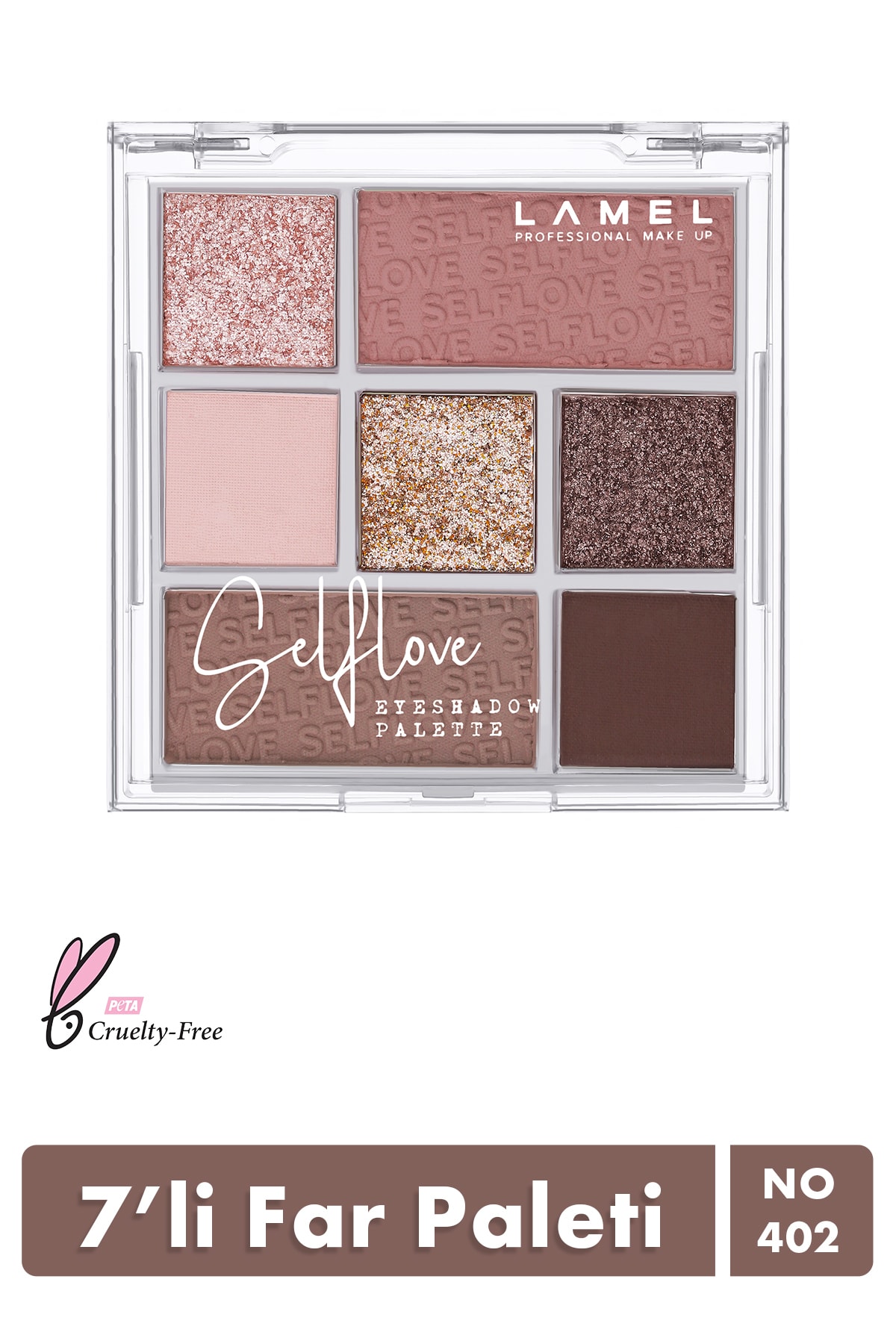Lamel Cosmetics Lamel Selflove Eyeshadow Göz Farı Paleti Mat,parlak Ve Sedefli Tonlar No 402
