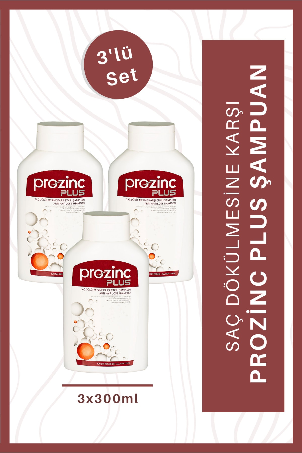 Prozinc Plus Saç Dökülmesine Karşı Etkili Şampuan 3x300 Ml.