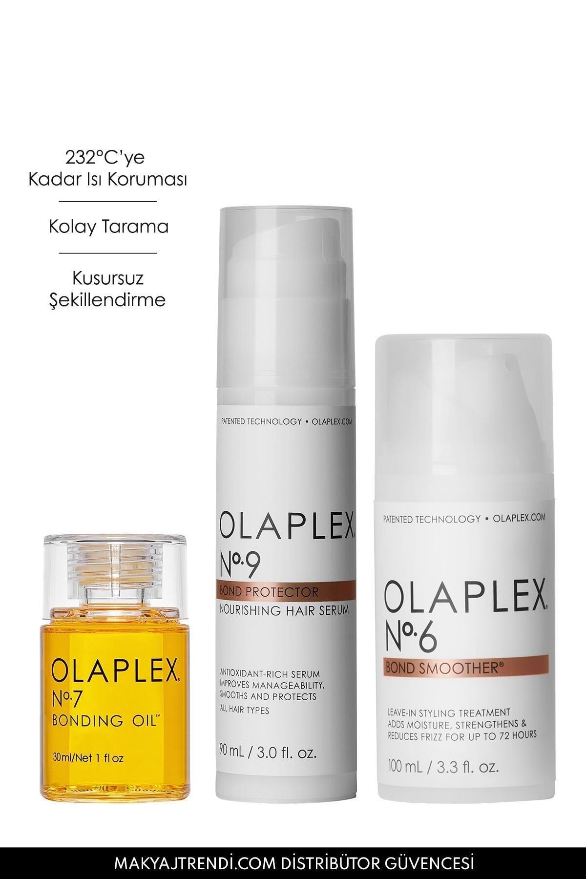Olaplex Anti - Frizz Trio - Elektriklenme Karşıtı Nemlendirici & Bağ Güçlendirici Üçlü Set