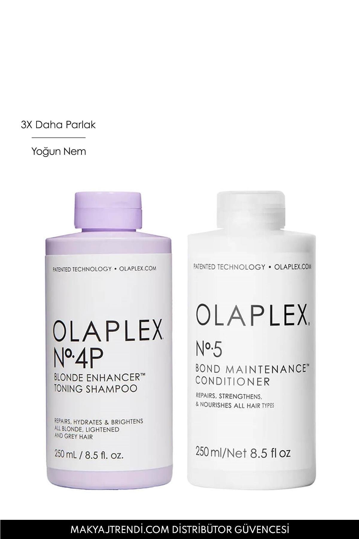 Olaplex Blonde Enhancer Duo - Sarı Saçların Rengini Koruyan & Canlandıran Bağ Güçlendirici Bakım Seti
