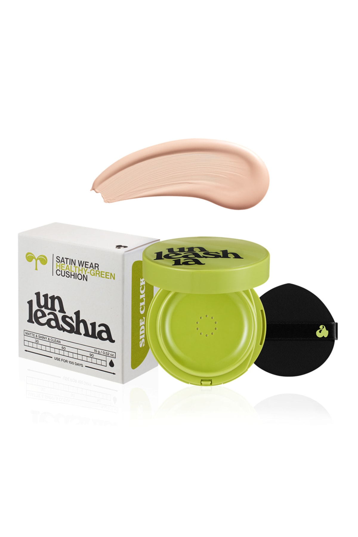 UNLEASHIA Satin Wear Healty-green Cushion No:18c Seashell Fondöten (vegan Bakuchiol Spf 30/pa )