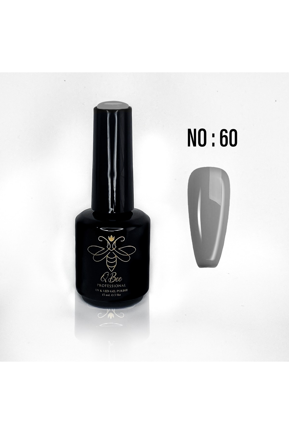 QBEE PROFESSIONAL Protez Tırnak Kalıcı Oje 15ml Gri