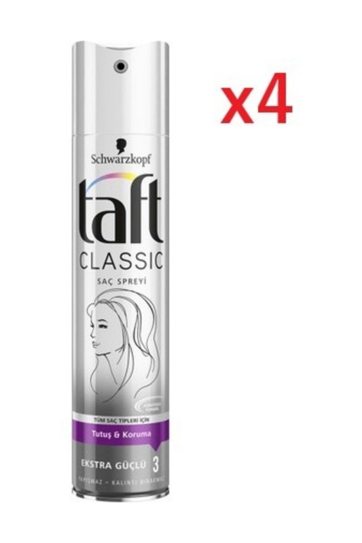 SCHWARZKOPF HAIR MASCARA Taft Classic Saç Spreyi X4