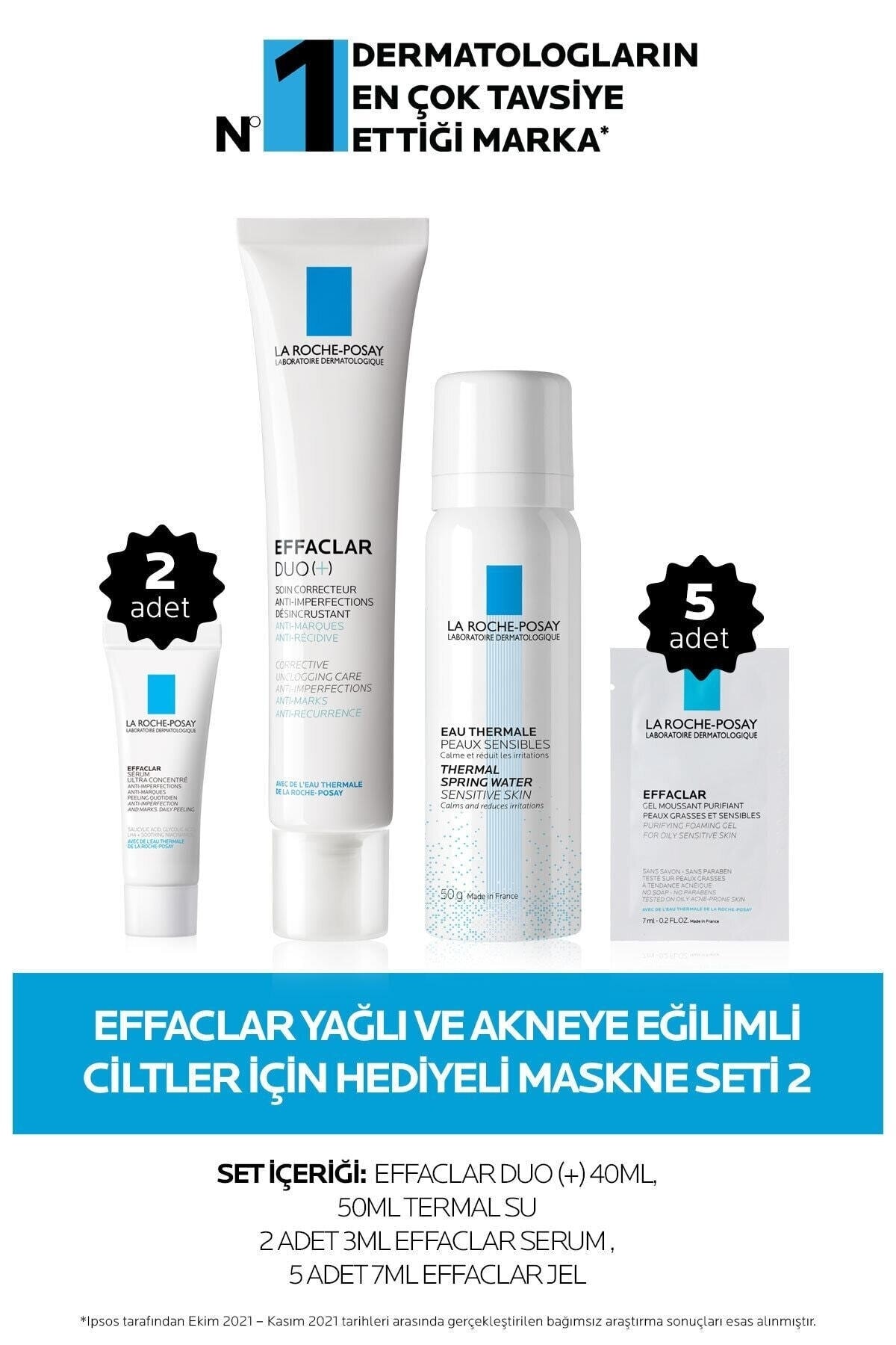 La Roche Posay Effaclar Yağlı Ve Akneye Eğilimli Ciltler Için Maskne Seti 2