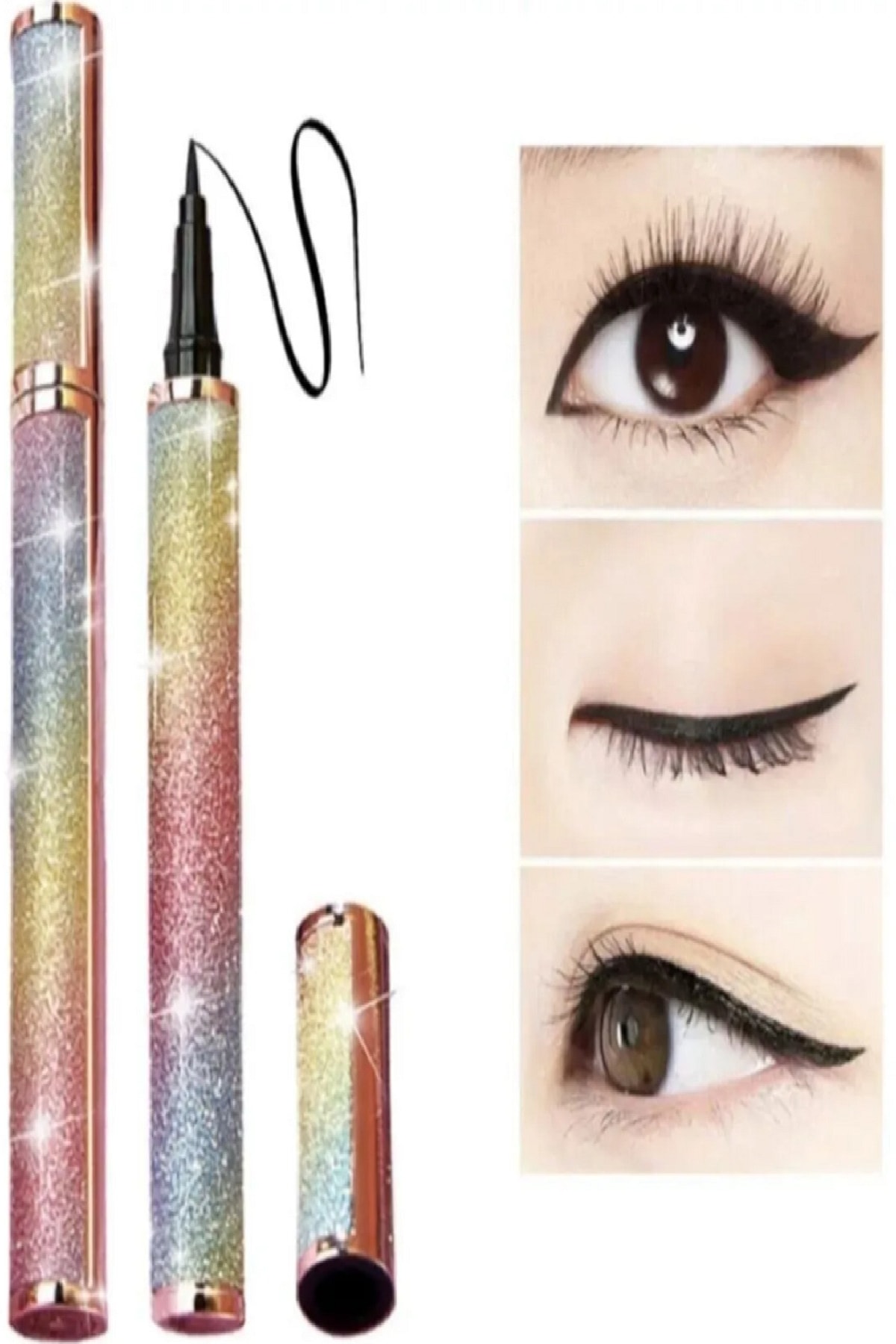 aks kozmetik Siyah Su Geçirmez Eyeliner Kalem Unicorn