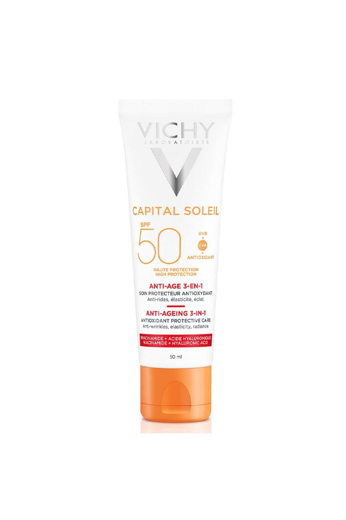 Vichy Capital Soleil Işıltı Veren Yaşlanma Karşıtı SPF 50 Anti Age Güneş Kremi 50 ml