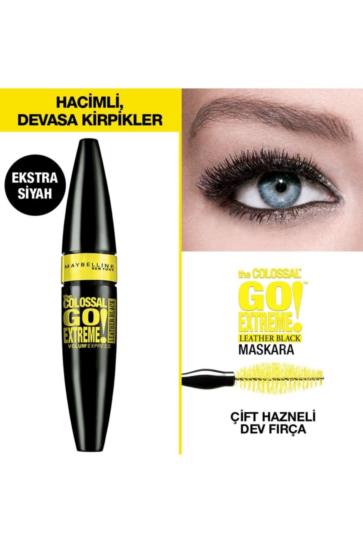 Maybelline New York Meybelline Hacim Sağlayan Siyah Maskara - Colossal Go Extreme Volum Express