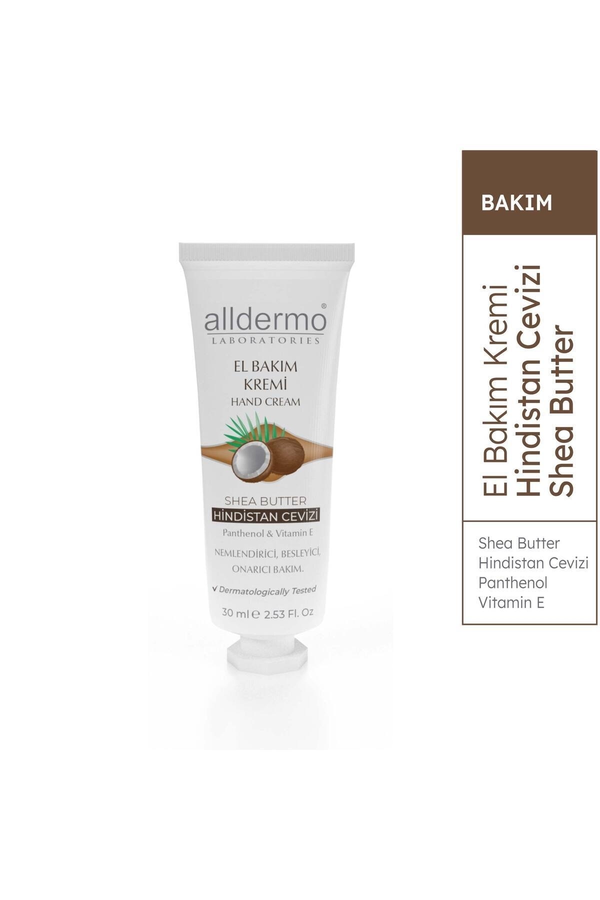 Alldermo El Bakım Kremı Shea Butter Hındıstan Cevızı 30 ml