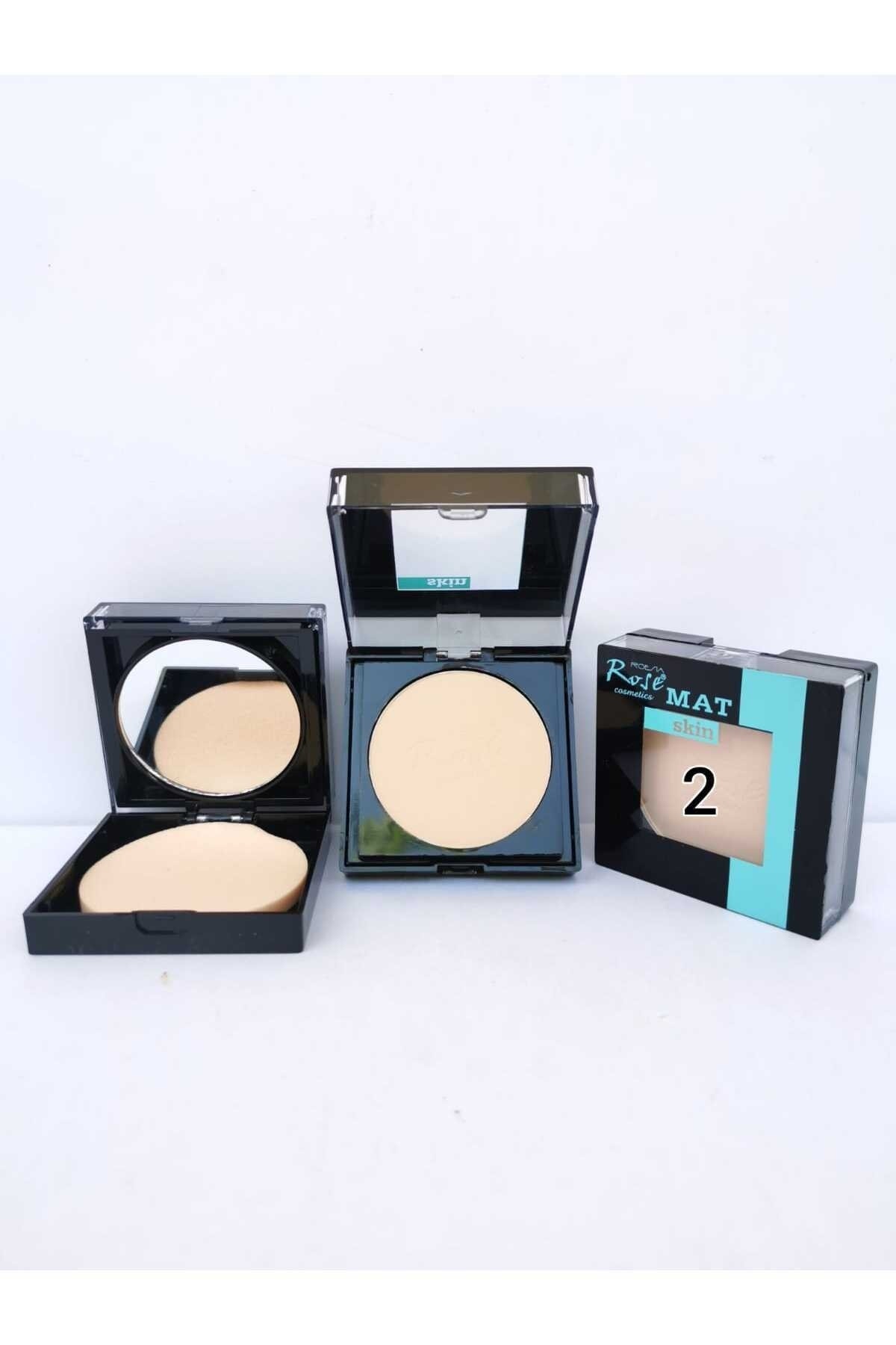 Cosha Beauty Rose Aynalı, Süngerli, Skin Matte Pressed Pudra