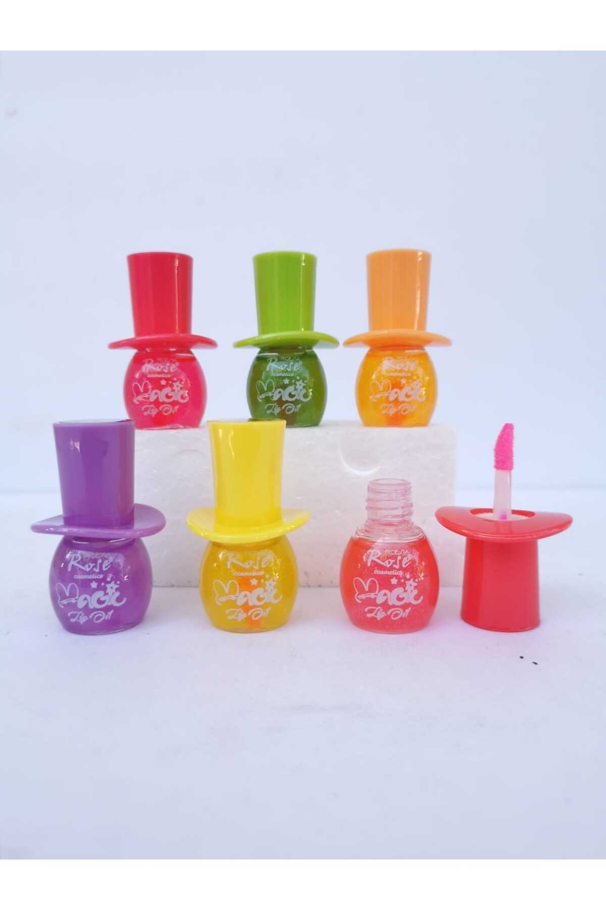 AİLY COSMETİCS Rose Fashıon Colors Meyveli, 6'lı Dudak Parlatıcı Sihirli Ruj - Magic Lip Oil