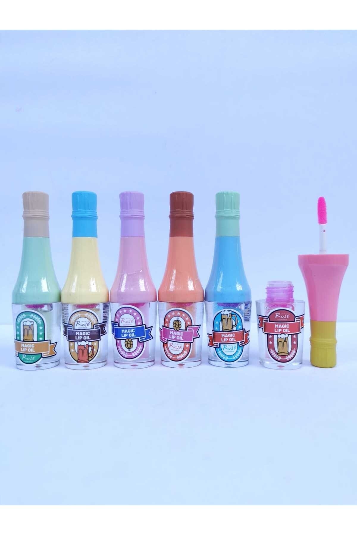 Roesıa Rose Cosmetics Rose Magıc Şampanya Model 6'lı Dudak Parlatıcı -Lip Gloss