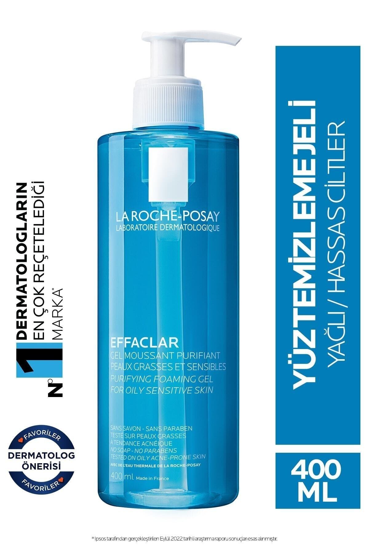 La Roche Posay Yağlı ve Hassas Ciltler İçin Sebumu Arındırıcı ve Siyah Nokta Karşıtı Effaclar Jel 400 ML,,