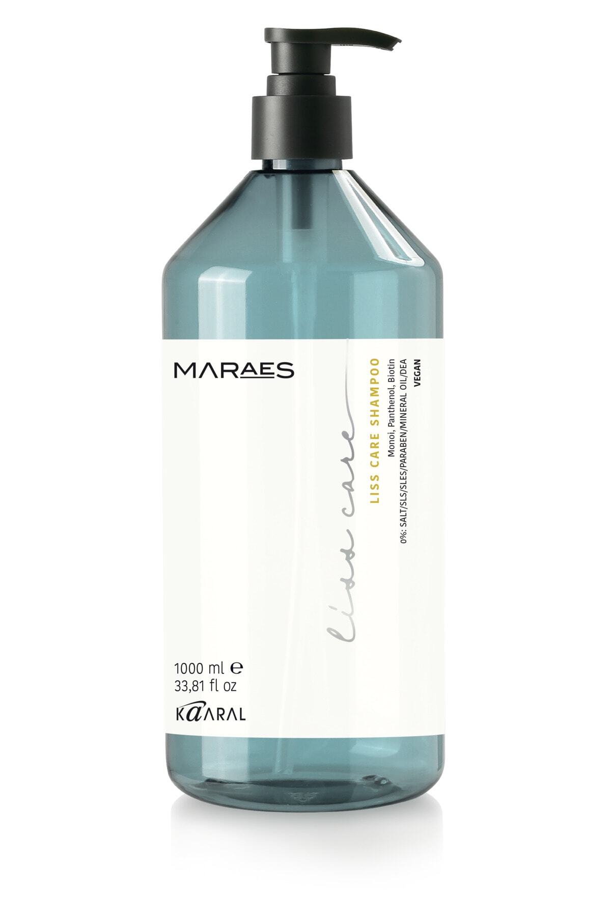 Kaaral LISS CARE düz, itaatkar saçlar için şampuan, pürüzsüzleştirici ve elektriklenmeyi önler, 1000 ml