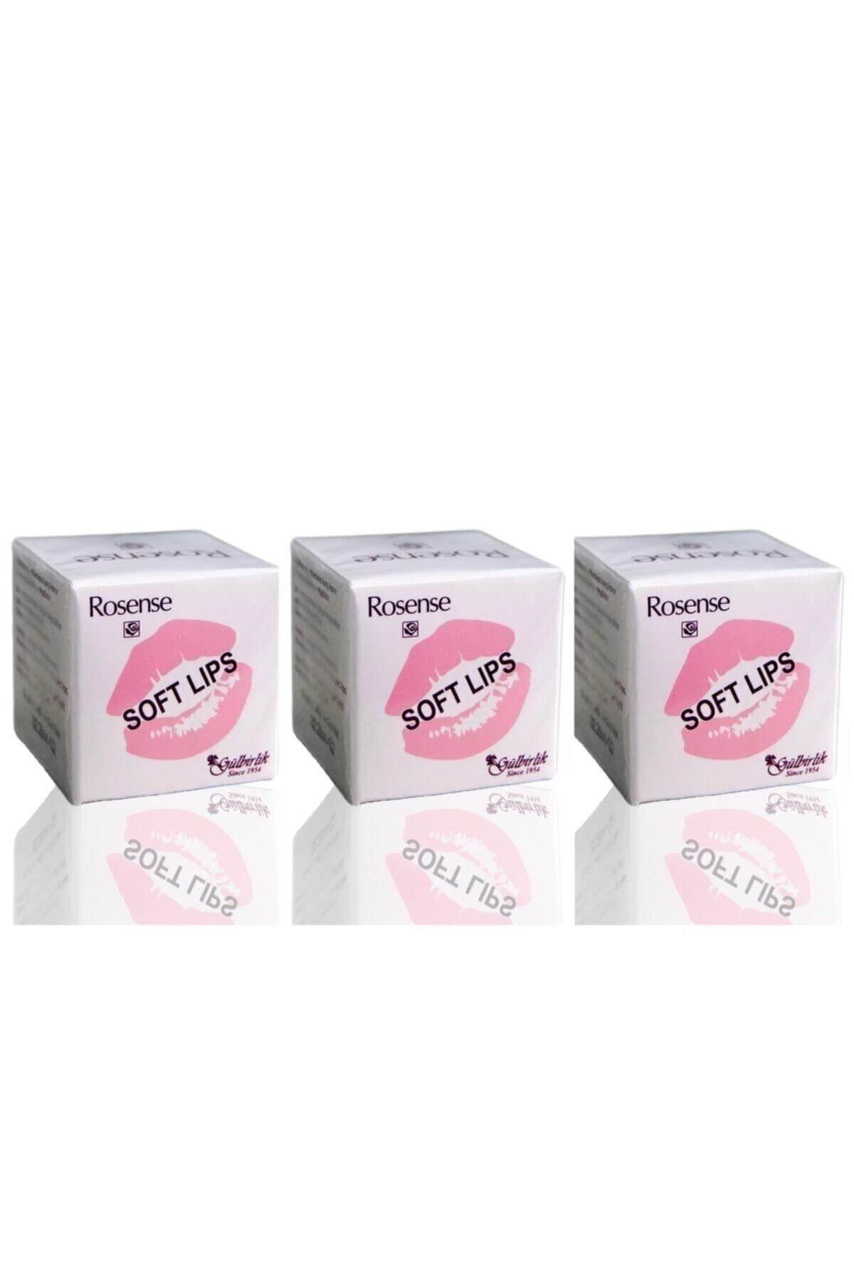 Rosense Soft Lips Dudak Vazelini 5ml. - Gülbirlik 3 Adet