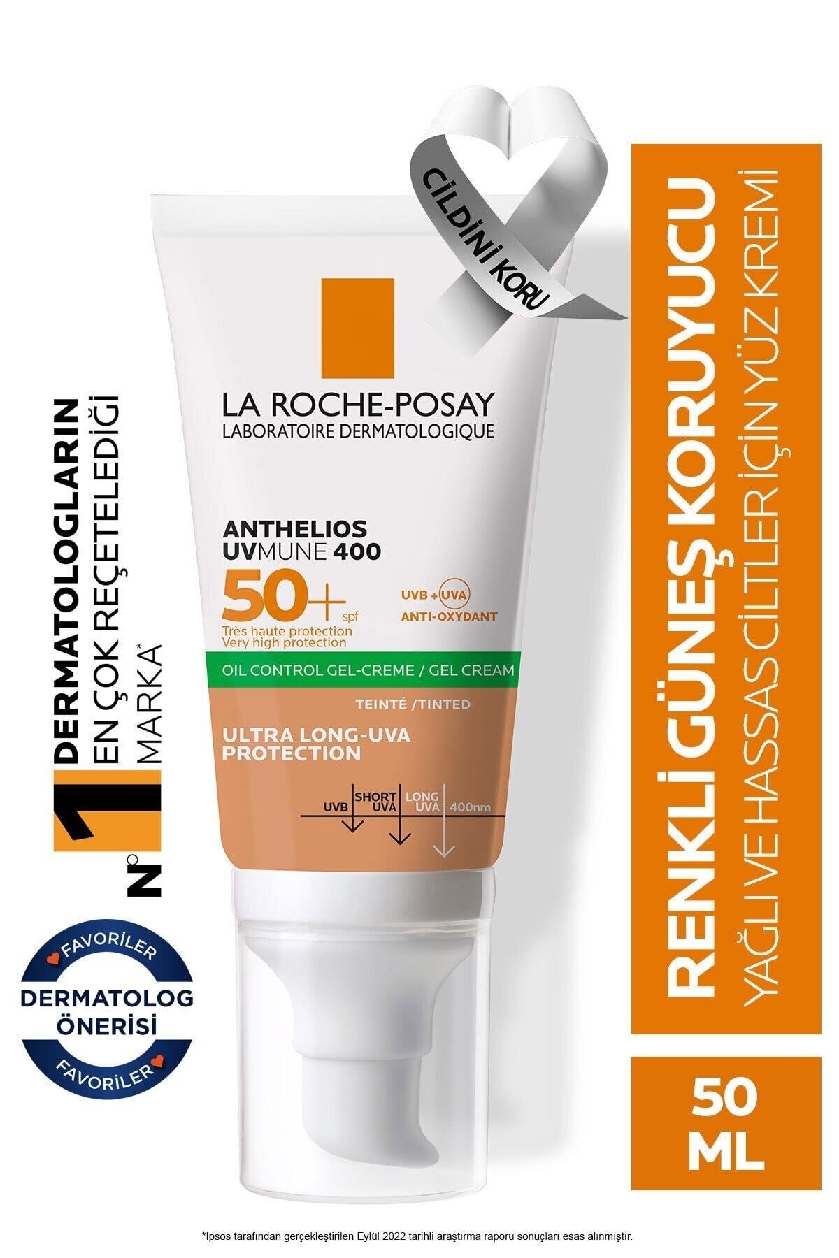 La Roche Posay Yağlı Ciltler Için Anthelios Spf 50+ Renkli Çok Yüksek Korumalı Yüz Güneş Kremi 50''ML..