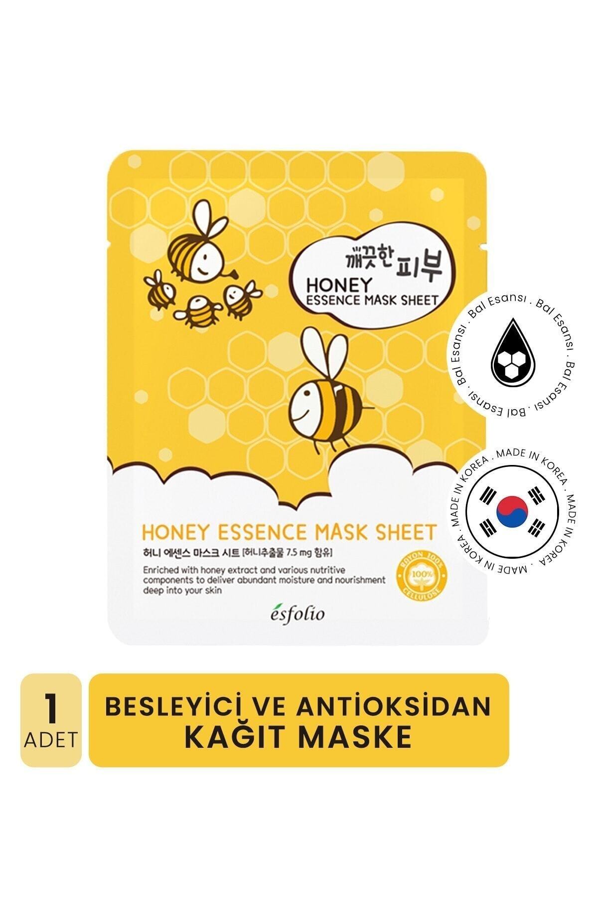 Esfolio Besleyici Bal Özü İçeren Kağıt Maske Esfolio Honey Essence Mask Sheet