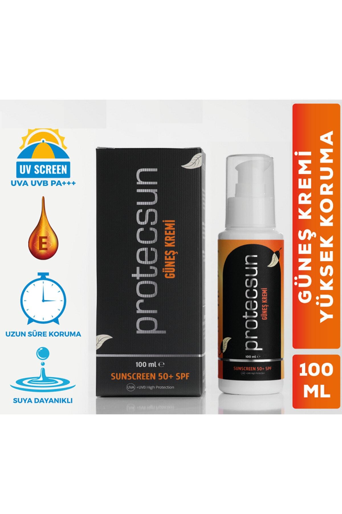 Protecsun Spf50 Tüm Ciltler Için Uva Uvb Yüksek Korumalı,vitaminli Yüz&vücut Güneş Kremi 100 ml