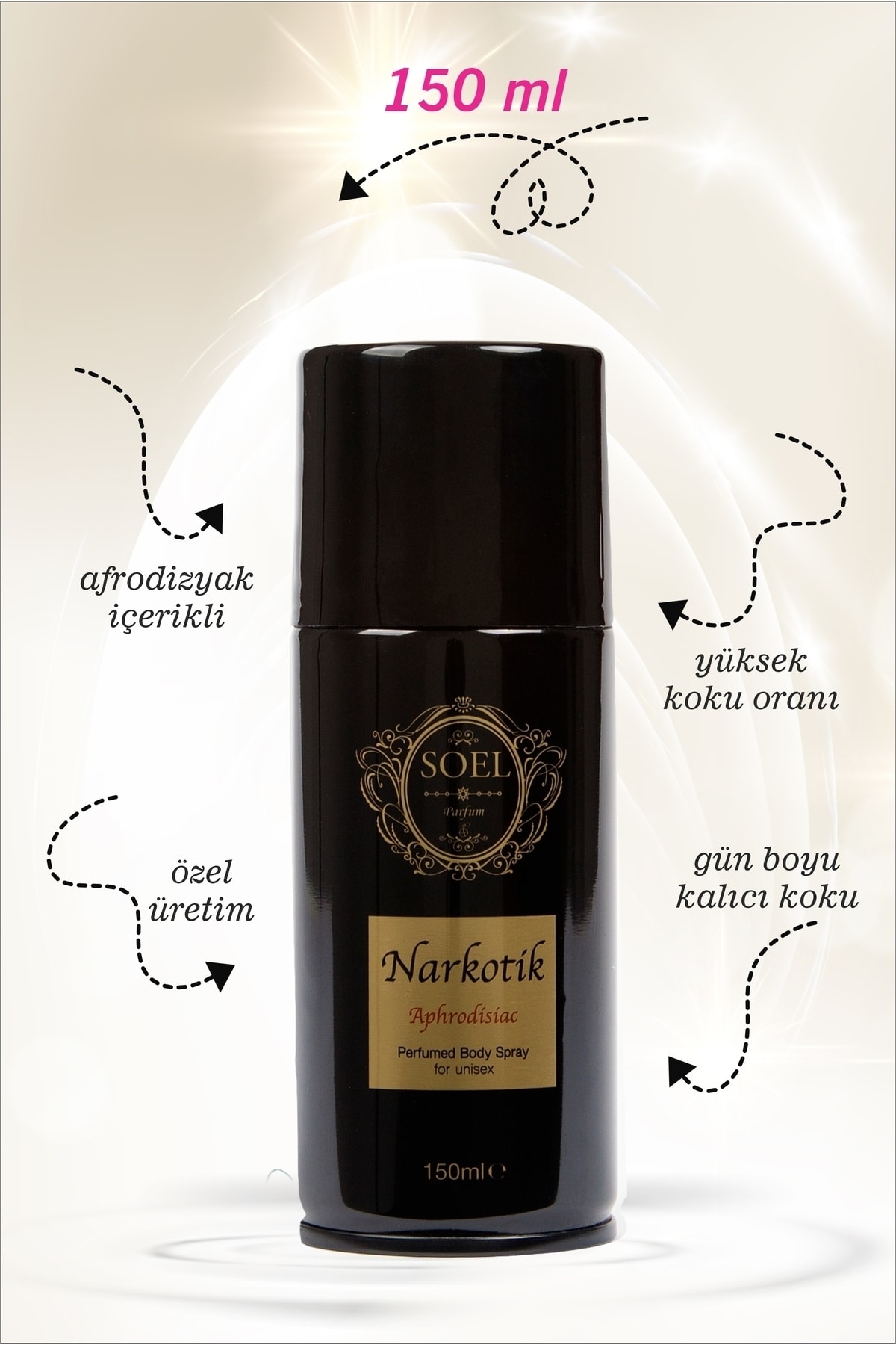 Soel Parfüm Erkek Deodorant Sprey Afrodizyak Içerikli Narkotik 150 Ml