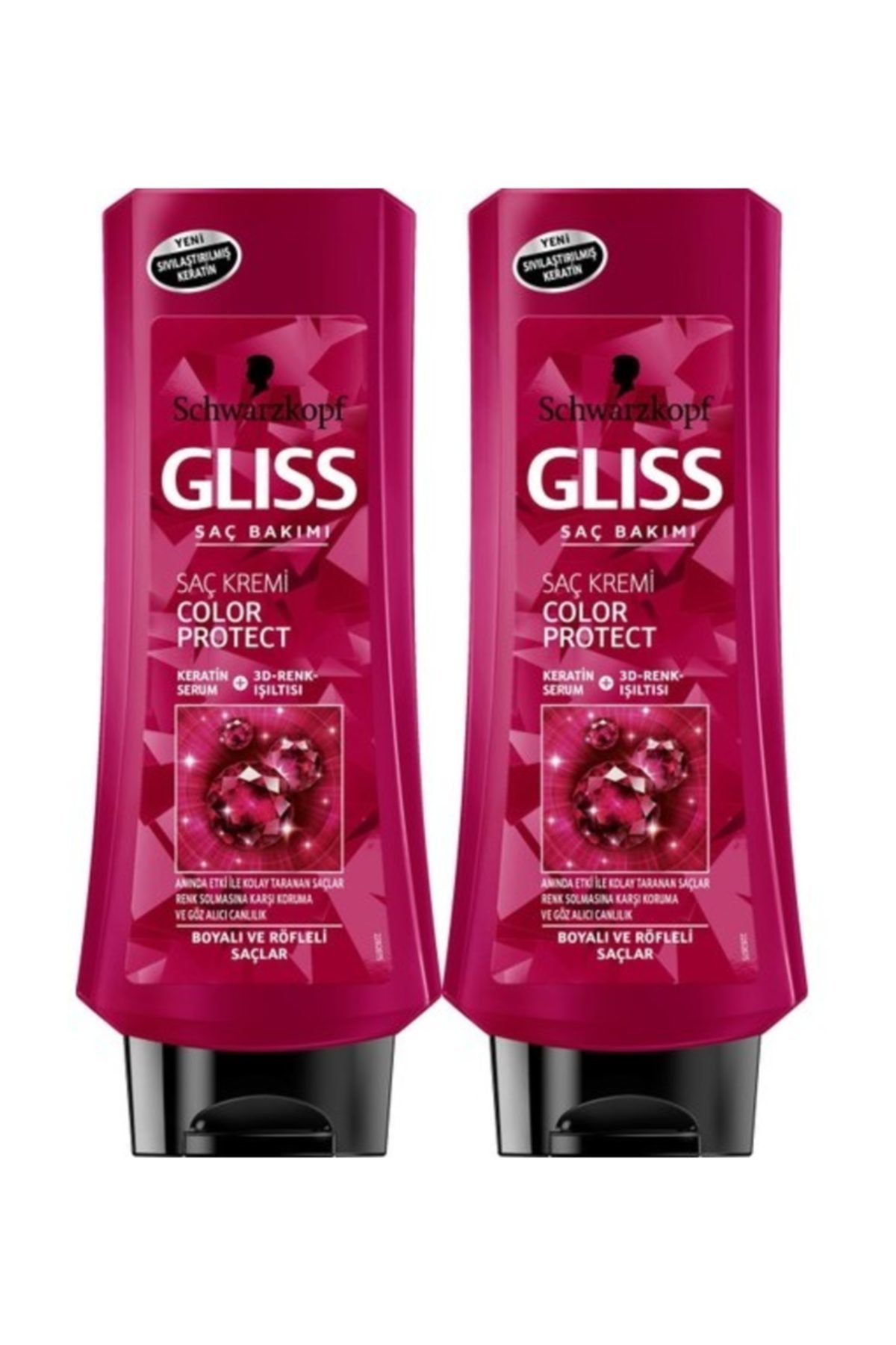 SCHWARZKOPF HAIR MASCARA Gliss Sac Kremi 400 ml Color Tr X 2 Paket