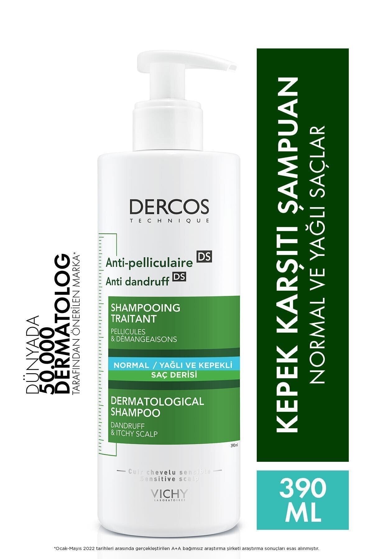 Vichy Dercos Anti-Pel Kepeğe Karşi Etkili Bakim Şampuani -Normal/Yağli Saçlar 390 .ML....Vichy_