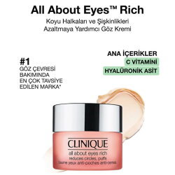 Clinique All About Eyes Rich - Kuru Cilt Göz Çevresi Bakım Kremi 15ml