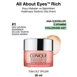 Clinique All About Eyes Rich Yoğun Göz Çevresi Bakım Kremi 30ml