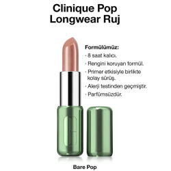 Clinique Pop Longwear Ruj - Bare Pop